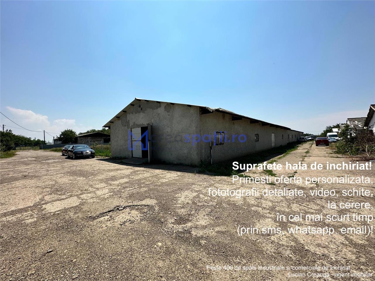 Hale pentru productie in Popricani  str. Principala 14, 1100mp