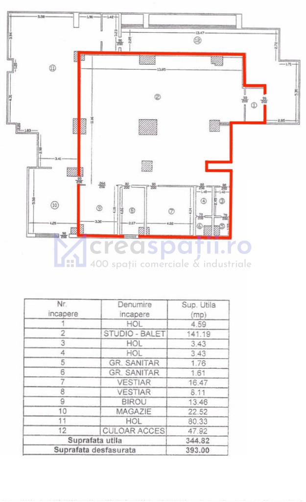 Spatiu clinica  8 cabinete noi  200mp, Centrul Civic Iasi