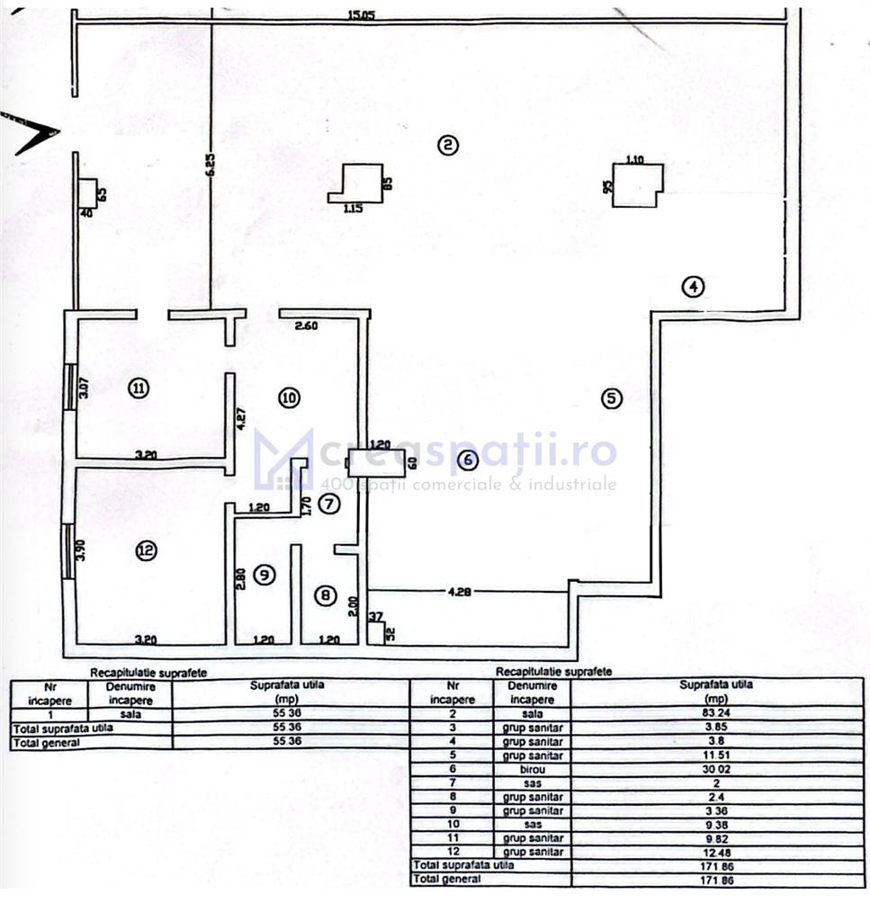 Spatiu comercial 172mp, central, langa Regina Maria