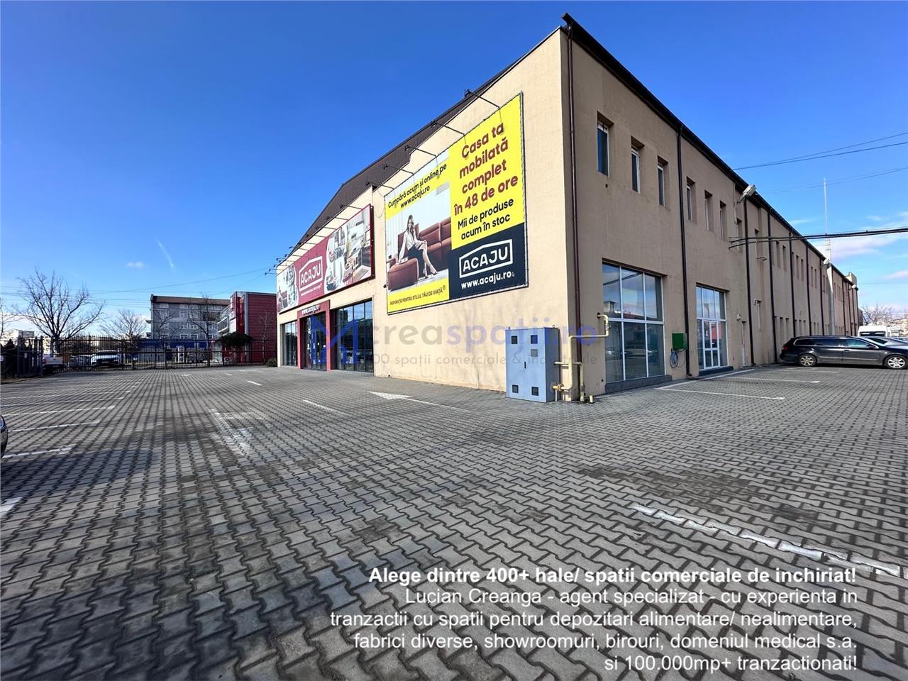 Spatii magazin, depozit, productie, de la 250mp la 550mp, zona Leroy Merlin