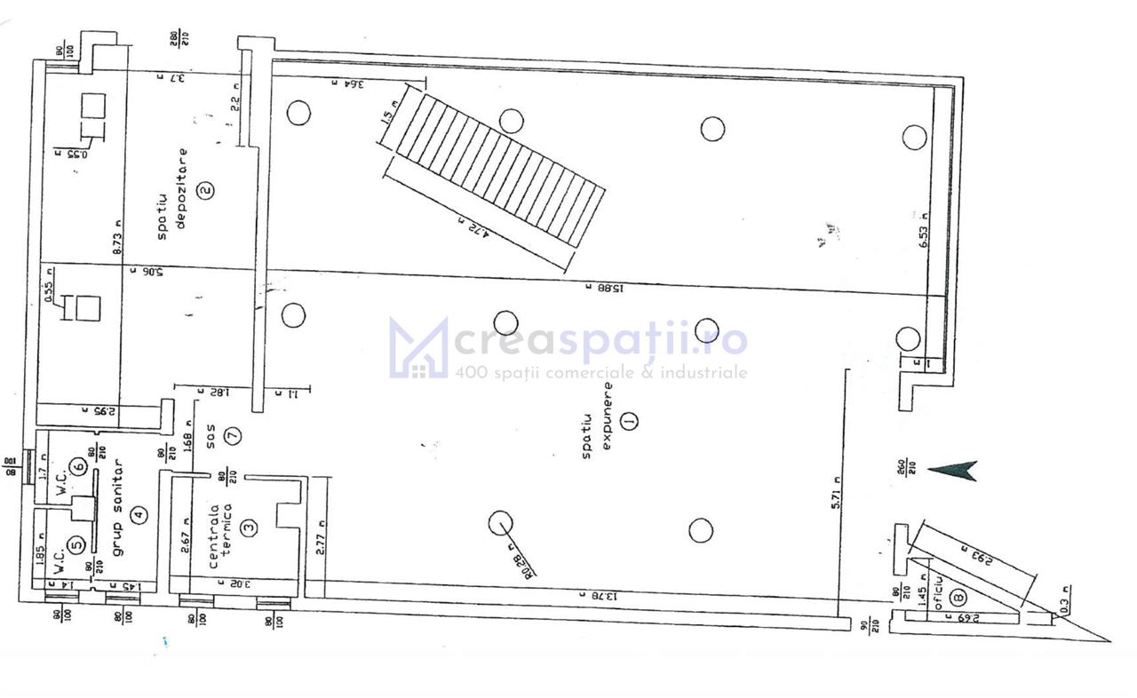 Spatiu comercial 396mp, central, in spate la Palas Campus