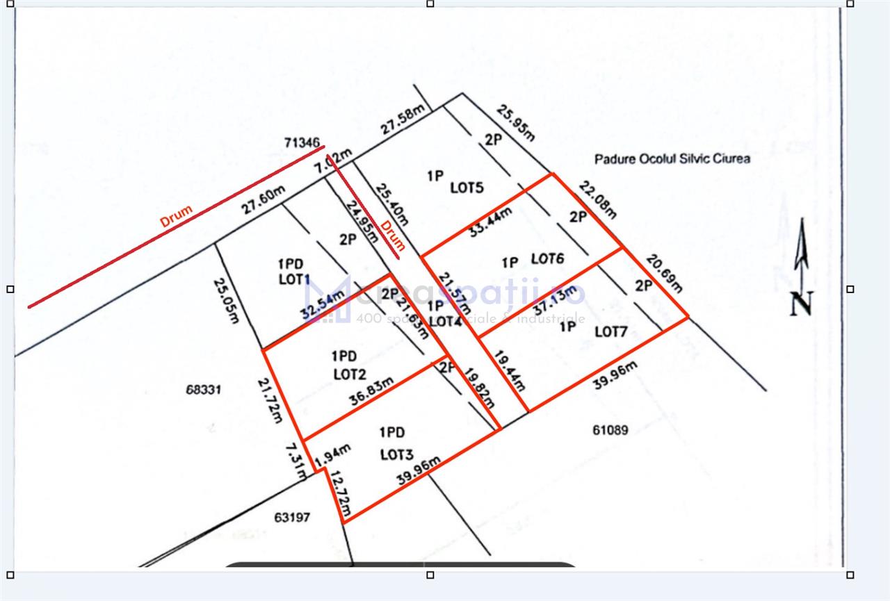 Teren parcele, de la 748mp la 3024mp, Barnova Sf. Ap. Petru