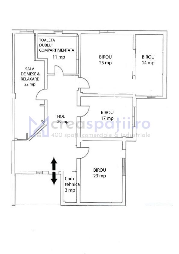 Spatiu birou, cabinete, showroom, 135mp, bd. Primaverii  Iulius Mall