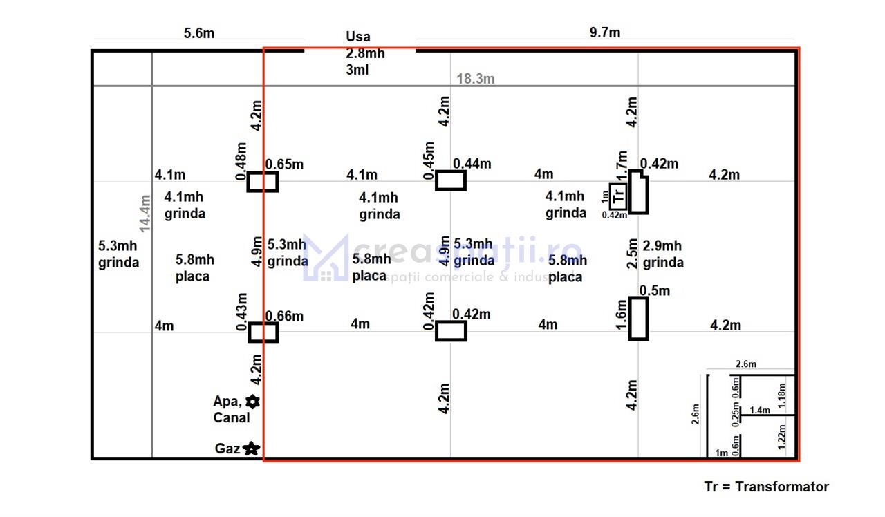 Spatiu depozitare, productie, showroom, 193mp, zona Romstal