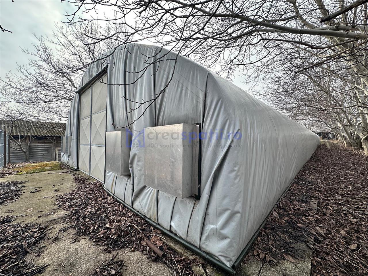 Hala/ cort ciupercarie, crestere pui, 400mp, Dumesti