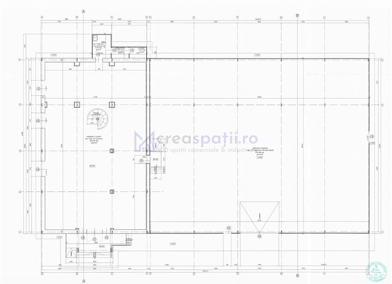 Showroom 330mp, rond Mall Moldova