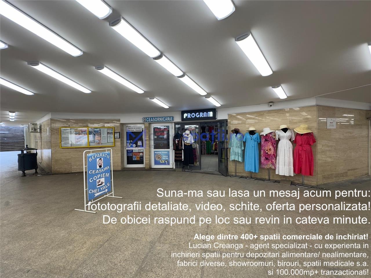 Spatiu comercial 40mp, Pasaj Piata Unirii