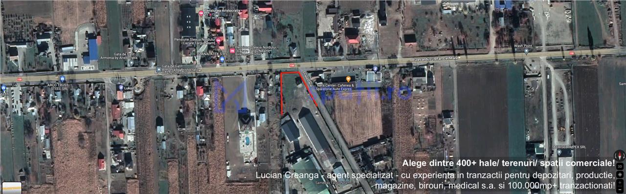 Teren depozitare, showroom, de la 200mp la 2000mp, zona Lukoil, Socar