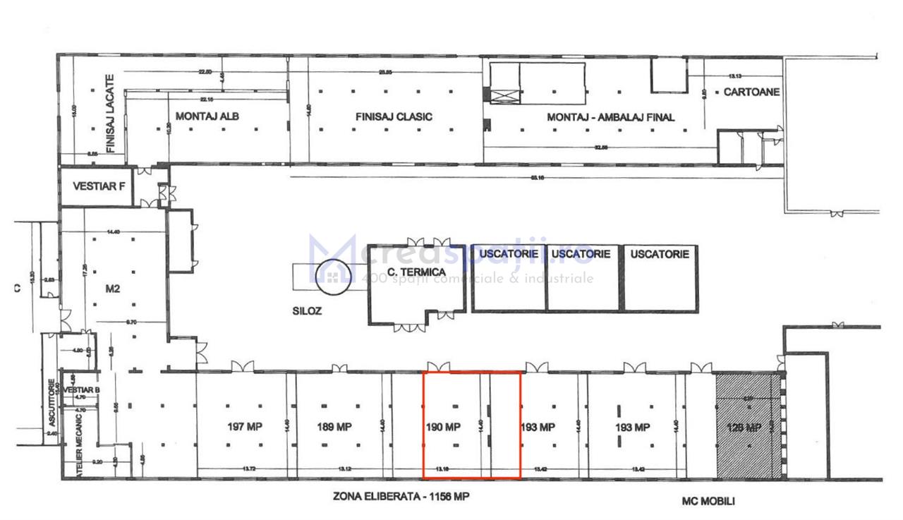 Depozit, productie, showroom, de la 64mp la 193mp, zona Romstal
