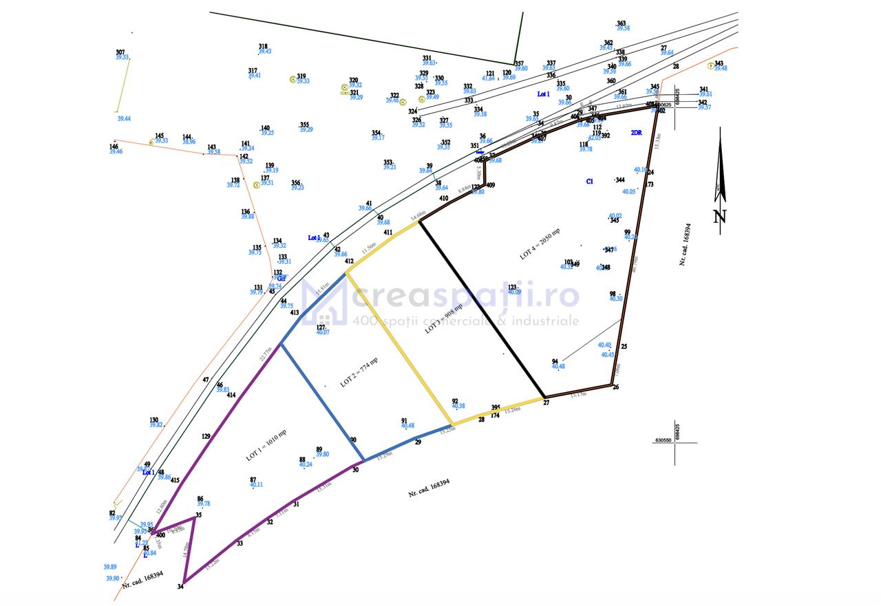 Teren deja construibil, 2050mp, zona Carrefour Felicia