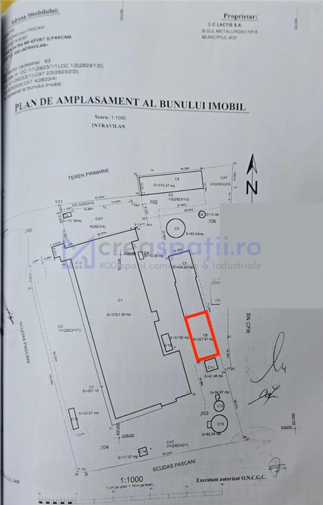 Hale/ spatii de inchiriat in jud. Iasi, Pascani, de la 500mp la 5000mp