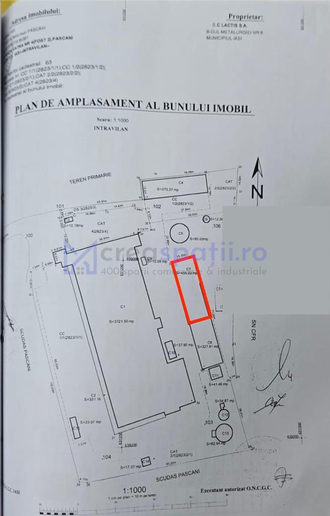 Hale/ spatii de inchiriat in jud. Iasi, Pascani, de la 500mp la 5000mp