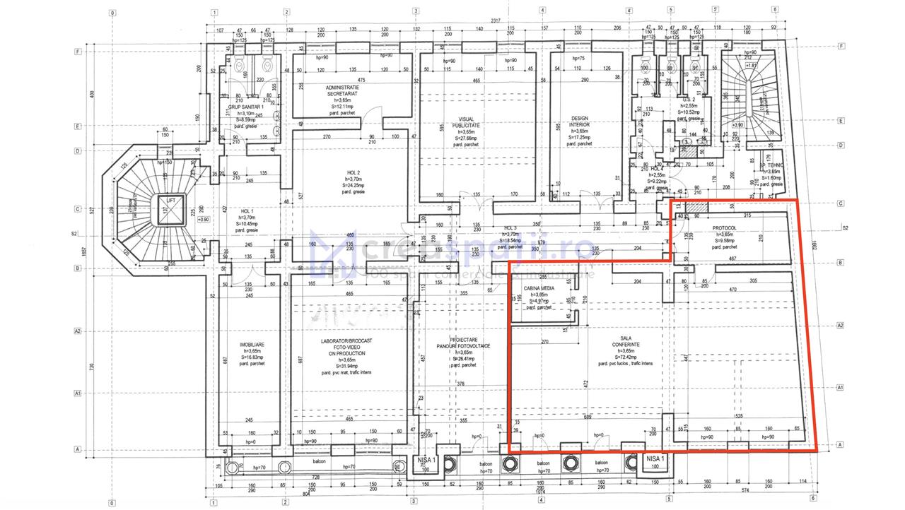 Inchiriere spatiu birouri ultracentrale, cladire unica, 118mp, Cuza Voda