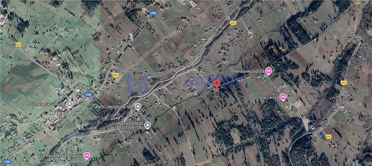 Teren la asfalt si priveliste frumoasa, 1000mp, Neagra Sarului