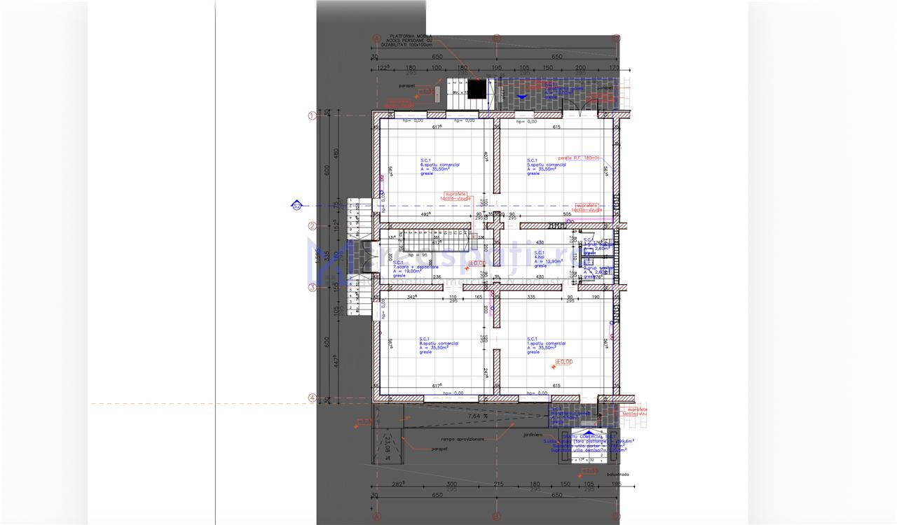 Spatiu comercial intabulat de vanzare, 420mp, Pasaj Bucium