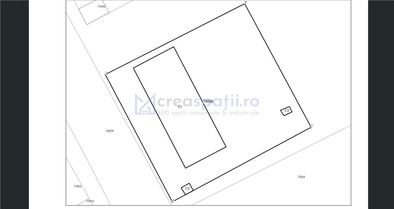 Hala, spatiu comercial, vad, de la 423mp la 1744mp, Vama Albita