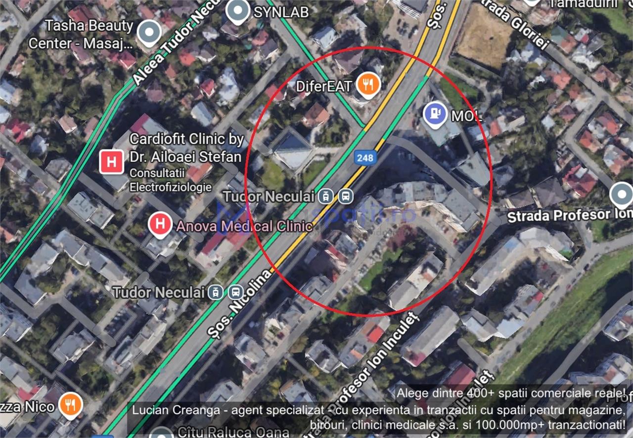 Spatiu comercial Iasi Nicolina vad intens, 40mp, benzinaria Mol