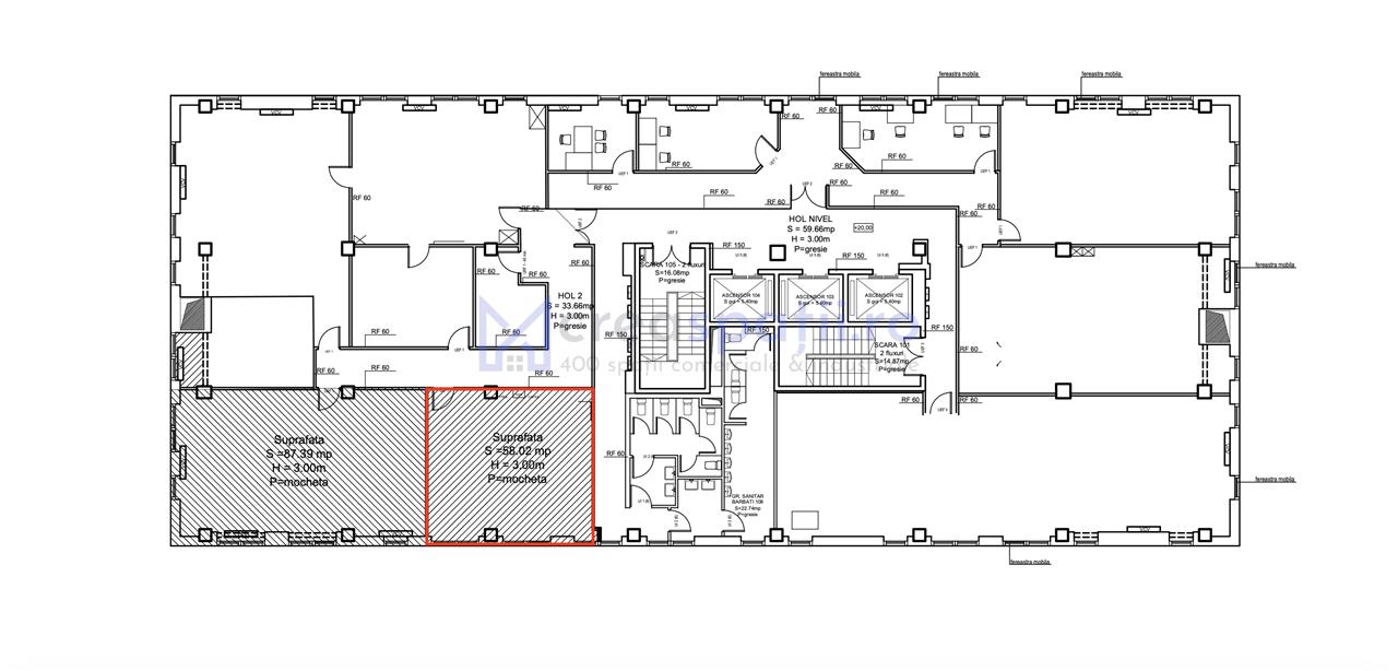 Spatiu birou cu sursa apa in el, langa Iulius Mall Iasi, 58mp