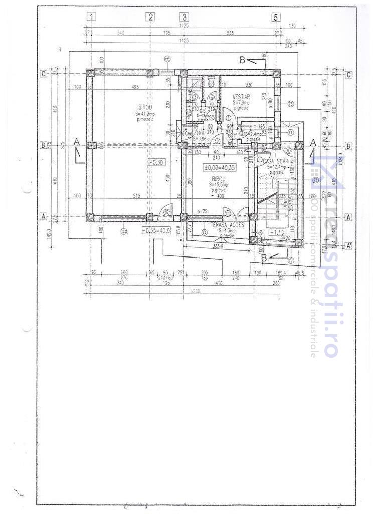 Spatiu comercial/ birou/ medical semicentru Iasi, 76mp, zona Palas