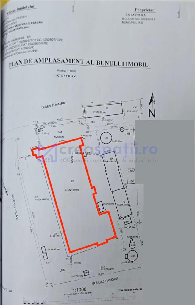 Hala/ spatiu comercial Pascani, 1500mp